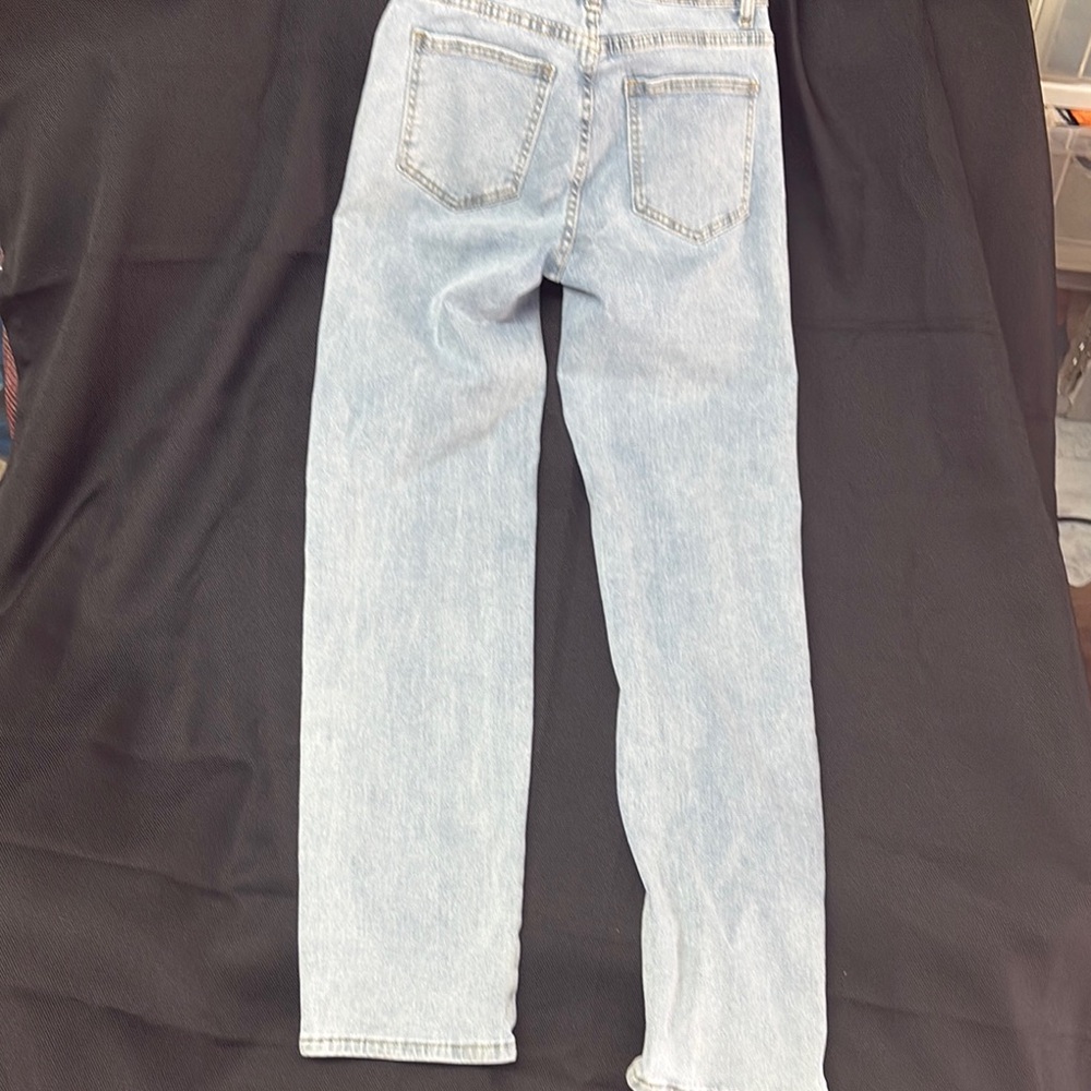 Blue High Rise Star Pattern Jeans - Picture 7 of 9